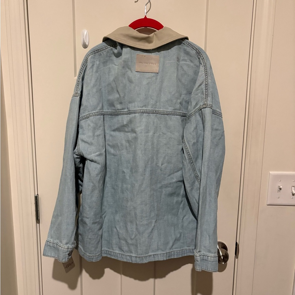 Free People We The Free Lemon Denim Jacket Small Sweet Icing NWT - Picture 5 of 7